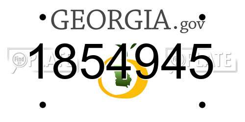 1854945 Georgia License Plate