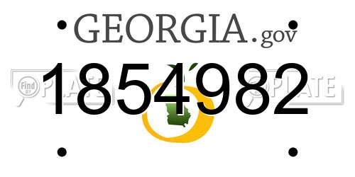 1854982 Georgia License Plate