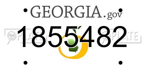 1855482 Georgia License Plate