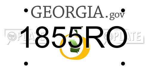 1855RO Georgia License Plate