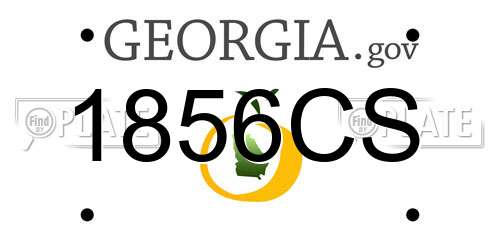 1856CS Georgia License Plate