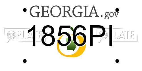 1856PI Georgia License Plate