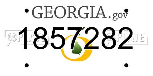 1857282 Georgia License Plate