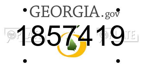 1857419 Georgia License Plate