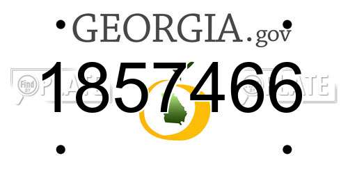 1857466 Georgia License Plate