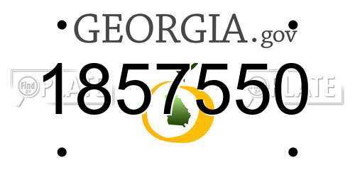 1857550 Georgia License Plate