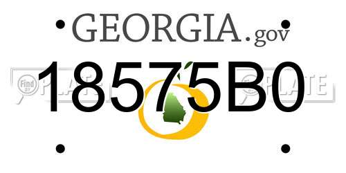 18575B0 Georgia License Plate