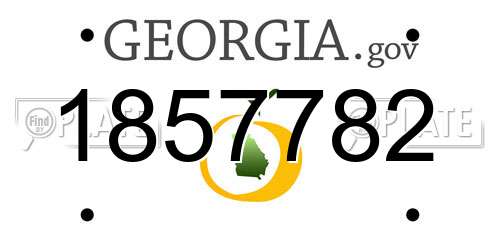 1857782 Georgia License Plate