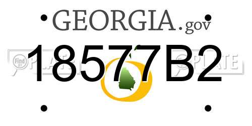 18577B2 Georgia License Plate