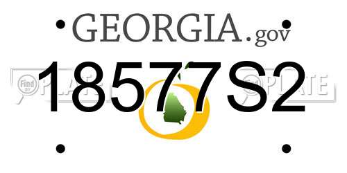 18577S2 Georgia License Plate