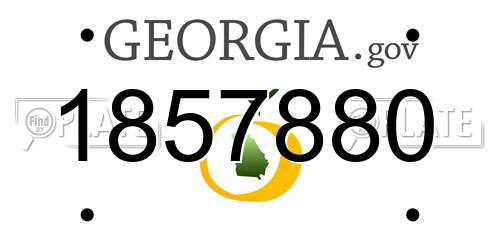 1857880 Georgia License Plate