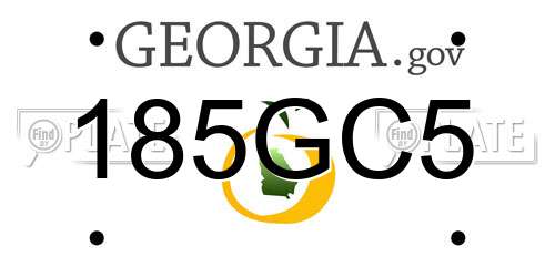 185GC5 Georgia License Plate