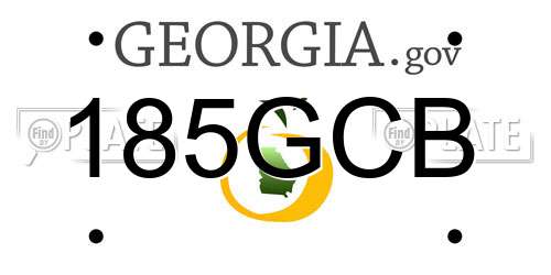 185GCB Georgia License Plate