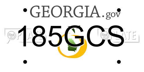 185GCS Georgia License Plate