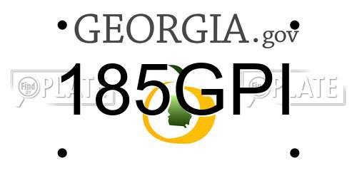 185GPI Georgia License Plate