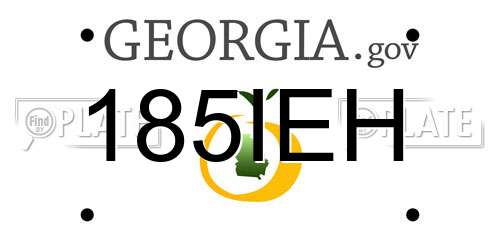 185IEH Georgia License Plate