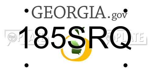 185SRQ Georgia License Plate