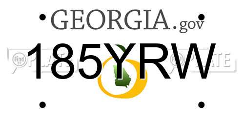 185YRW Georgia License Plate