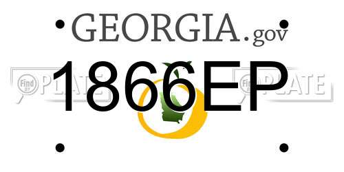 1866EP Georgia License Plate