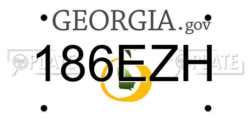 186EZH Georgia License Plate