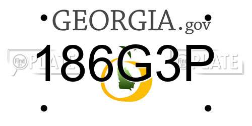 186G3P Georgia License Plate