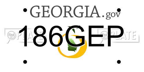 186GEP Georgia License Plate