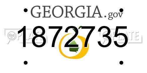 1872735 Georgia License Plate