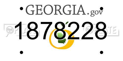 1878228 Georgia License Plate