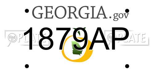 1879AP Georgia License Plate
