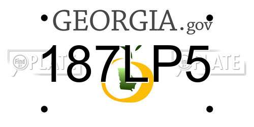 187LP5 Georgia License Plate