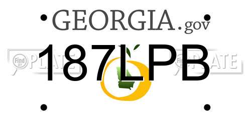 187LPB Georgia License Plate