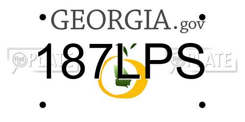 187LPS Georgia License Plate
