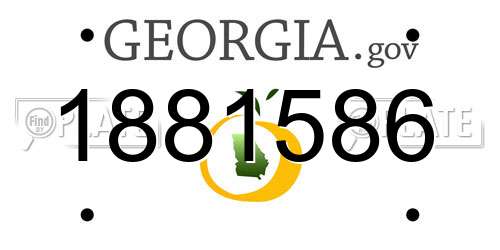 1881586 Georgia License Plate