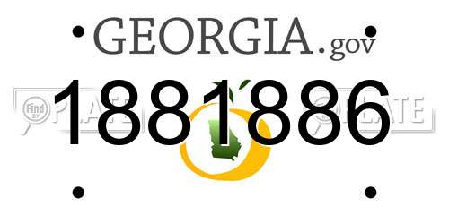 1881886 Georgia License Plate
