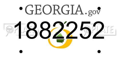 1882252 Georgia License Plate