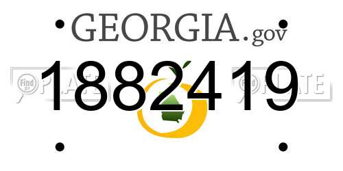 1882419 Georgia License Plate