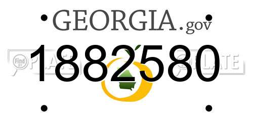 1882580 Georgia License Plate
