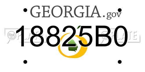 18825B0 Georgia License Plate