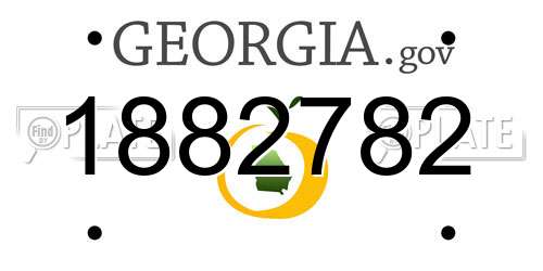 1882782 Georgia License Plate