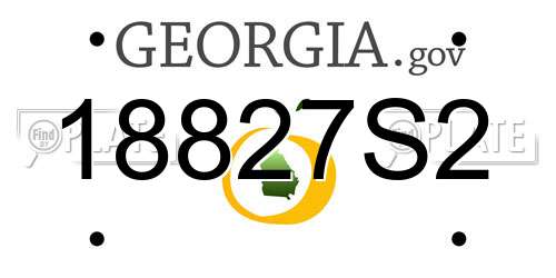 18827S2 Georgia License Plate
