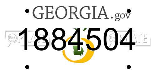 1884504 Georgia License Plate
