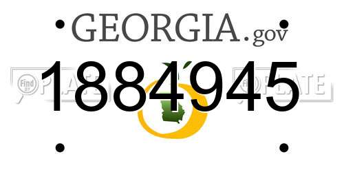 1884945 Georgia License Plate
