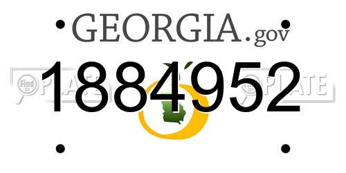 1884952 Georgia License Plate