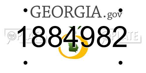 1884982 Georgia License Plate