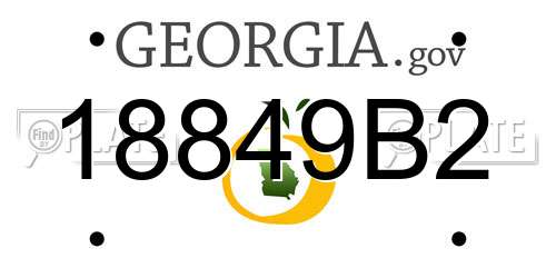 18849B2 Georgia License Plate
