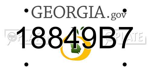 18849B7 Georgia License Plate