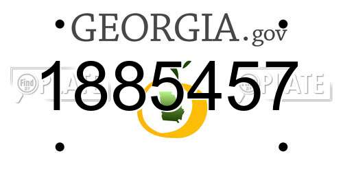 1885457 Georgia License Plate