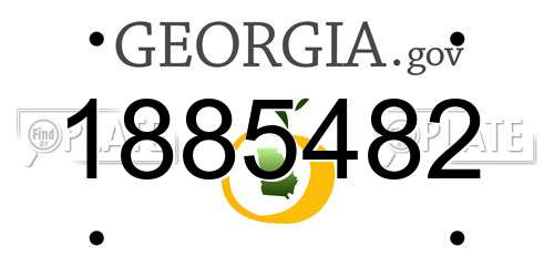 1885482 Georgia License Plate