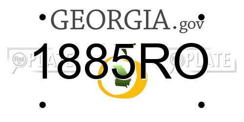 1885RO Georgia License Plate