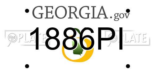 1886PI Georgia License Plate